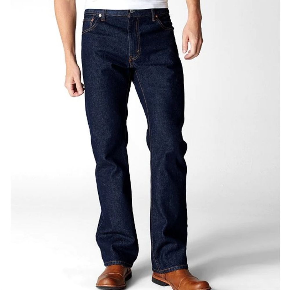 NWT NEW Levi's 517 Dark Indigo‎ Blue Cotton Bootcut Denim Jeans Size 33 x 34